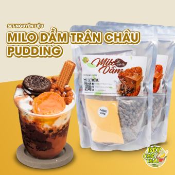 Set milo dầm cacao dầm tặng kèm trân châu pudding - BẾP CHÈ THÁI