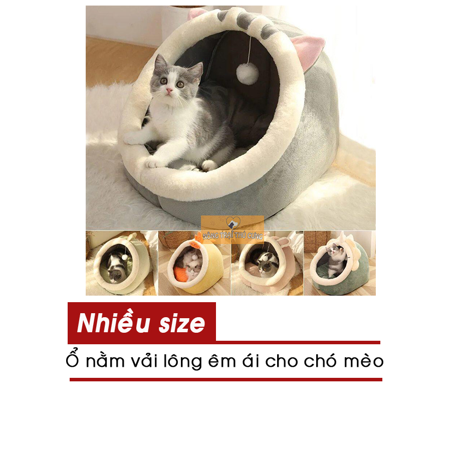 Nhà Ngủ - Ổ Nằm - Nệm Cho Chó Mèo Vải Lông Êm Ái - Giao Mẫu Ngẫu Nhiên - [Nông Trại Thú Cưng]