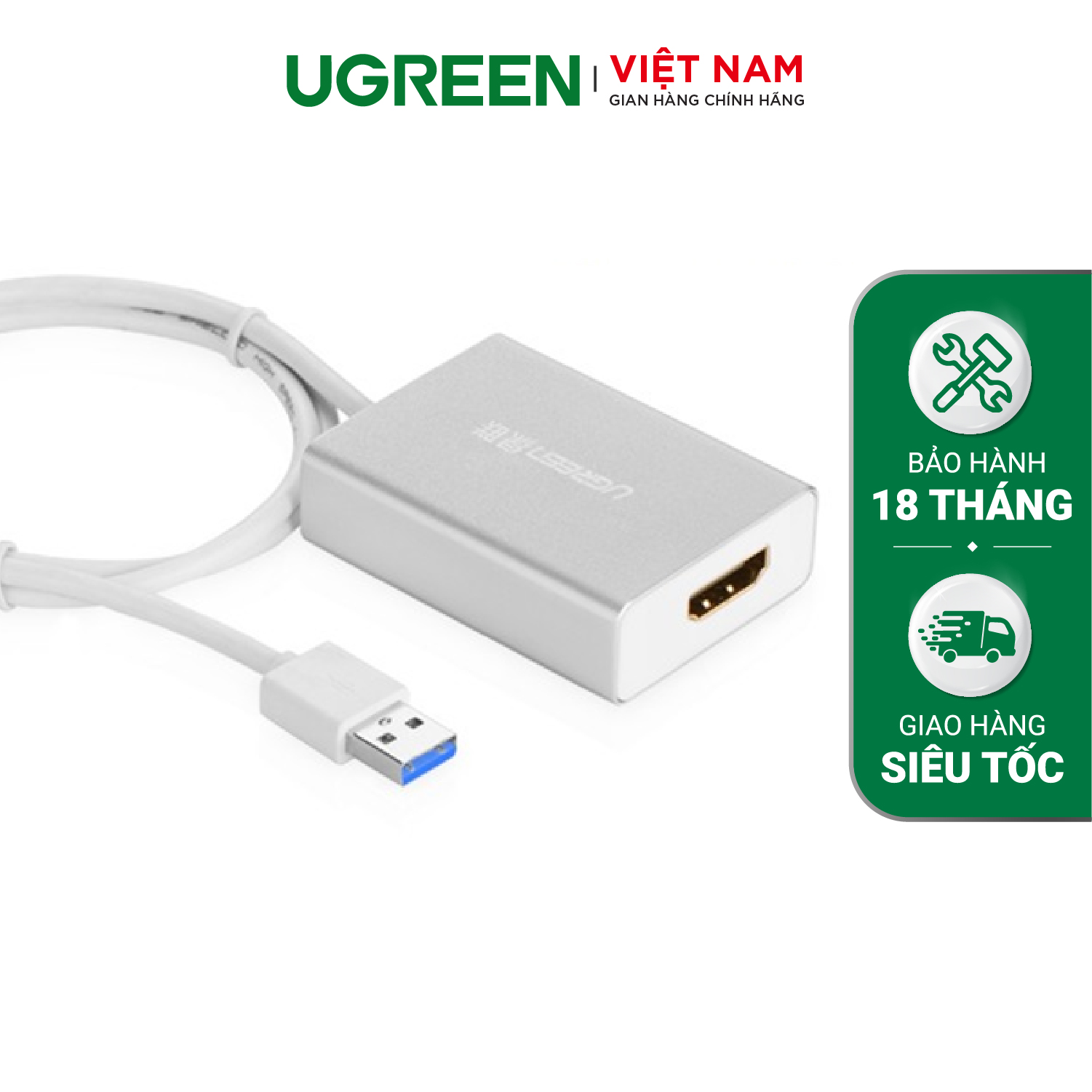 Bộ chuyển đổi usb 3.0 sang hdmi ugreen 40229