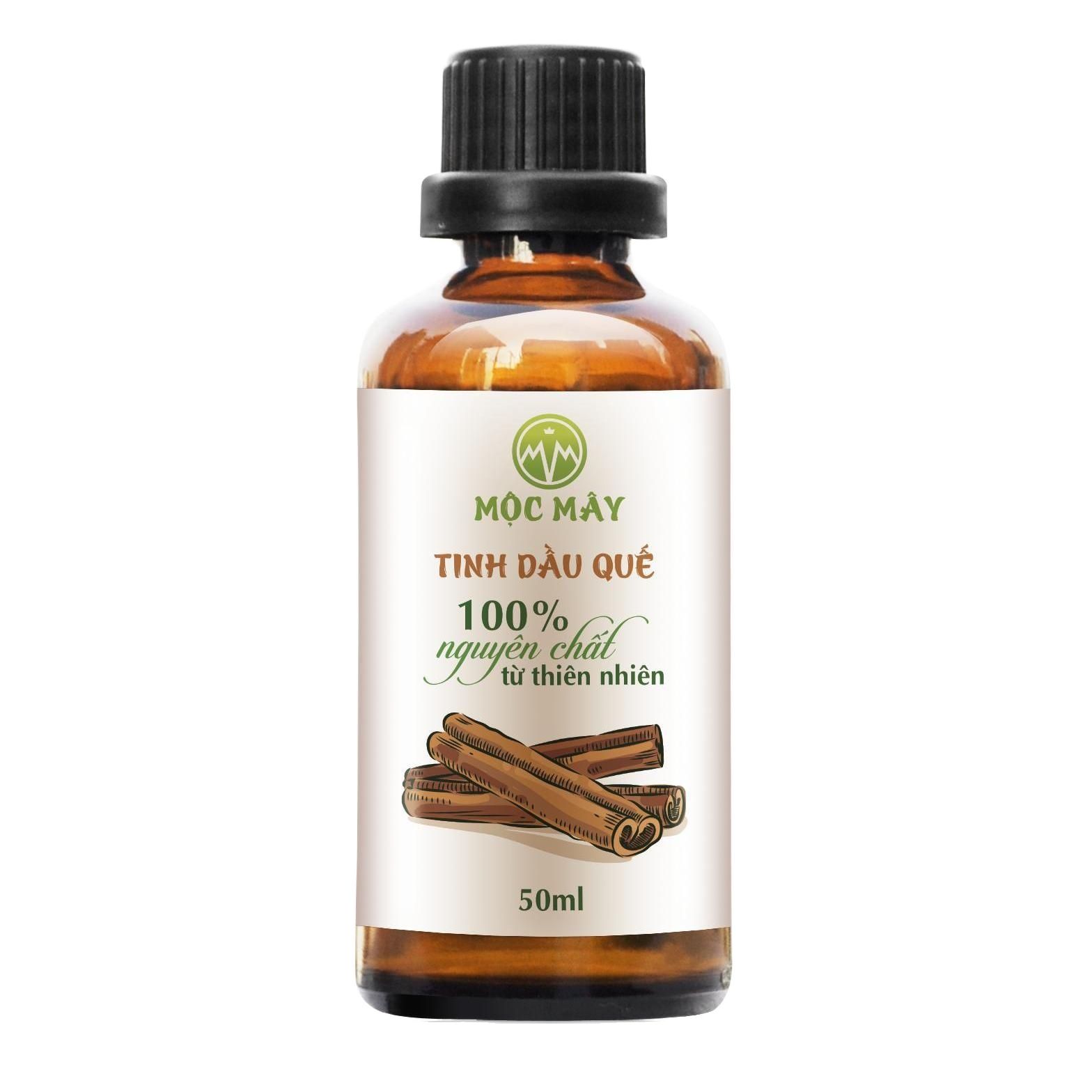 Tinh dầu vỏ Quế chai 50ml nguyên chất Mộc Mây - tinh dầu nguyên chất từ thiên nhiên xông phòng, thơm phòng, thư giản, đuổi muỗi