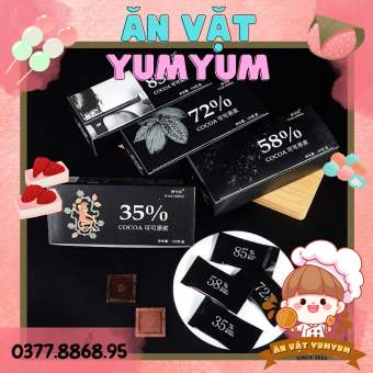 Socola Đen Nguyên Chất 100% Không Đường Ăn Kiêng Hộp 120g Yikanong