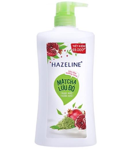Bộ Hazeline Matcha Lựu Đỏ: Sữa Rửa Mặt 100g Sữa Dưỡng Thể 230g Sữa Tắm 670g