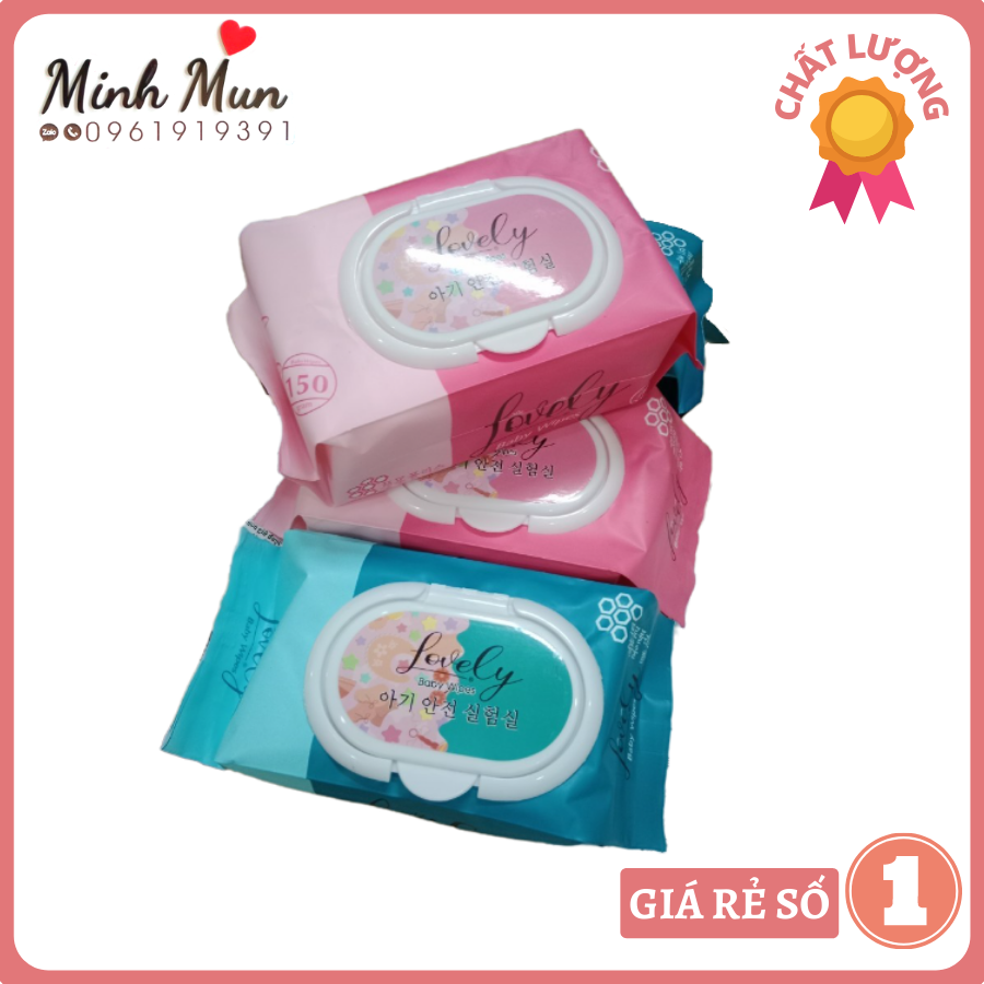 Combo 6 hộp khăn ướt 150 lovely kháng khuẩn cao cấp