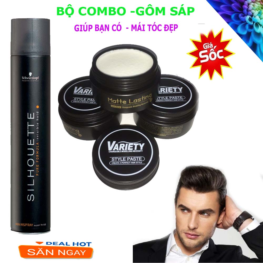 Gôm sáp giá rẻ,sáp vuốt tóc cho nam,combo sáp -gôm xịt tóc cao cấp,tạo nếp tốt, giữ nếp lâu, hương thơm dịu và dễ tan trong nước.sản phẩm mới