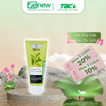 Sữa Rửa Mặt Trà Xanh Cao Cấp Benew Green Tea Foam Cleansing 100ml THIÊN ANH COSMETIC