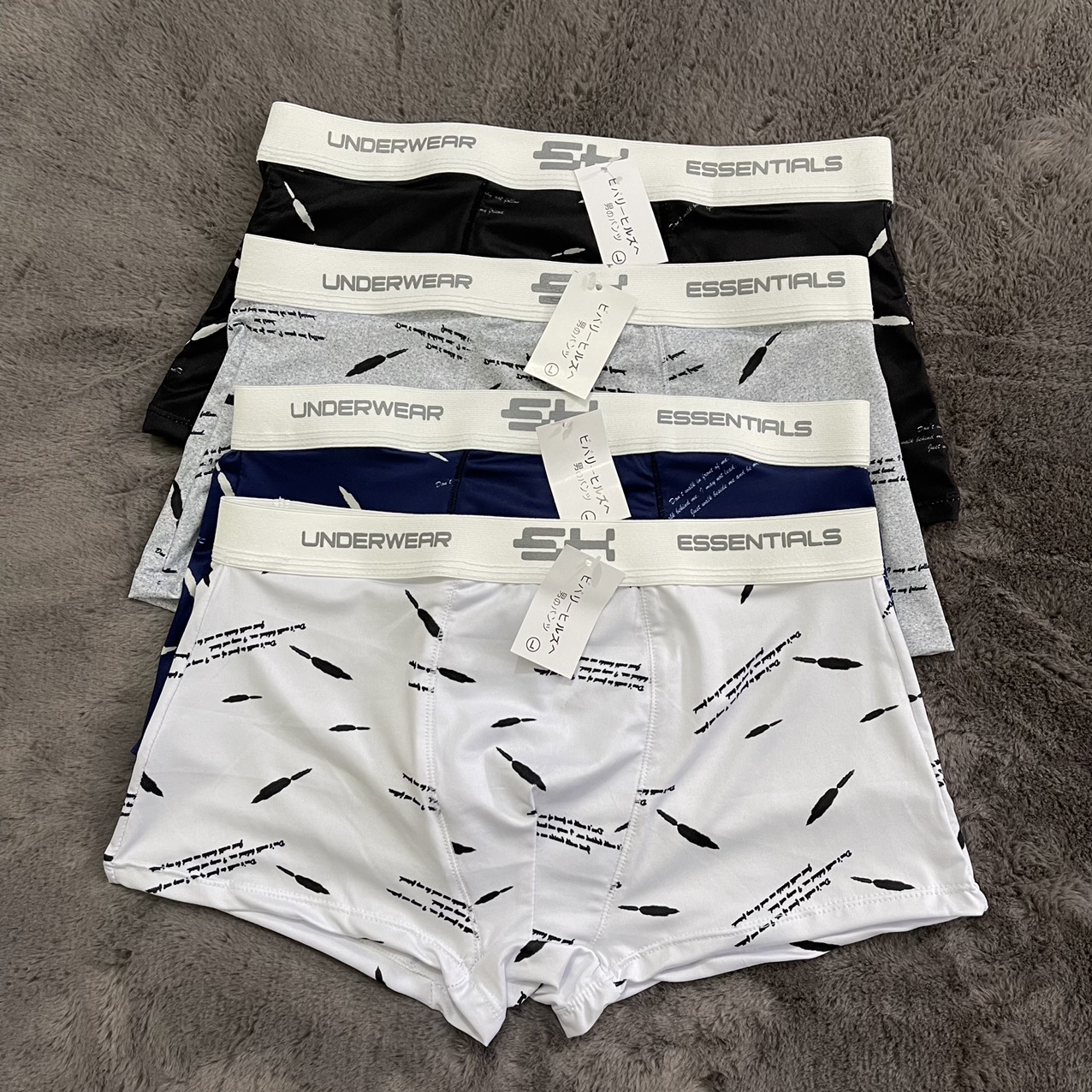 4 quần sịp boxer nam cao cấp, quần lót nam, quần sịp đùi nam