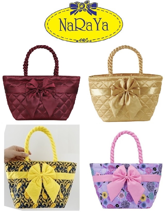 Instock! Authentic NaRaYa A4 Document Travel Spacious Shoulder Bag Satin  Ribbon NBS99 Series Small Medium Large
