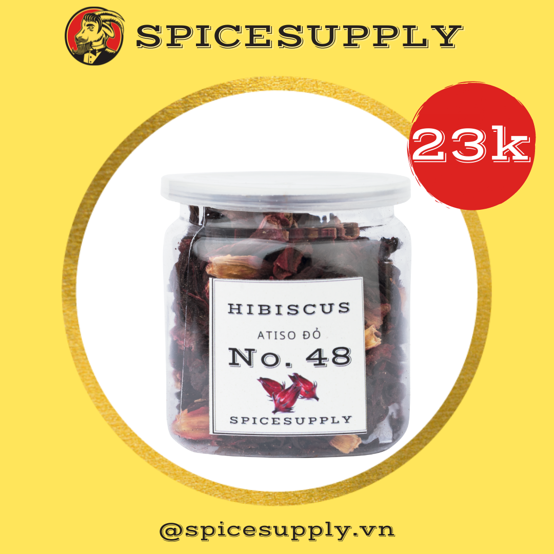 [HCM]Hũ 40g Hibicus Tea - Trà Hoa Atiso Đỏ  Việt Nam Trà Hoa Bụt Giấm Nguyên Bông