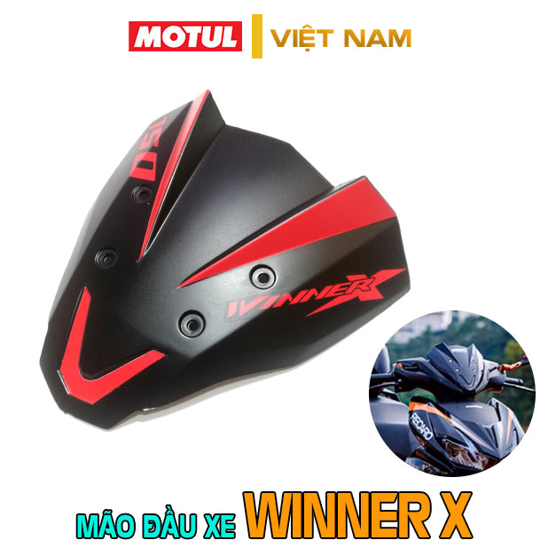 Mão Winner X trang trí nhựa ABS chắn gió, ốp đầu xe Winner X mẫu sừng 4 lỗ ốc nhiều màu