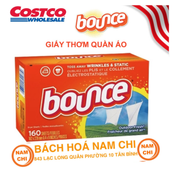 Giấy Thơm BOUNCE 160 Tờ - Hàng Mỹ - Giúp Giữ Thơm Quần Áo