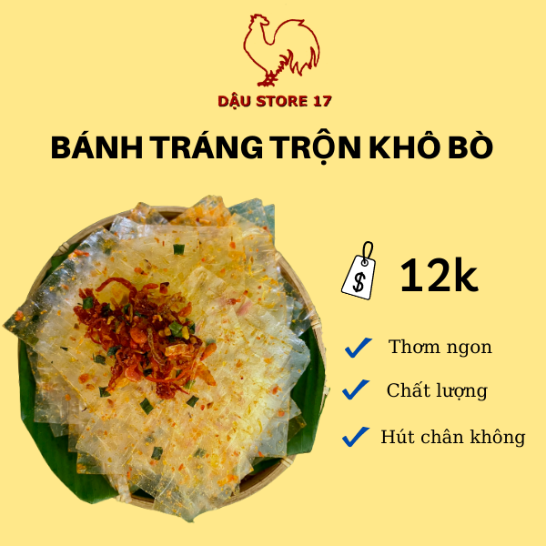 Bánh tráng trộn khô bò