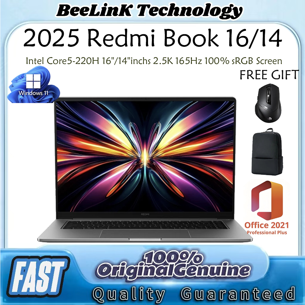 Xiaomi Redmi Book 16/14 Laptop Intel Core I5/I7, 120Hz