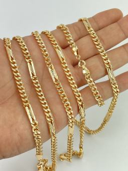 Dây chuyền nam nữ chữ N mạ vàng 18k sáng bóng lấp lánh - DC294L66VN