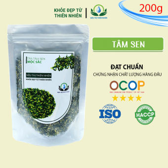 Trà tâm sen sấy khô thương hiệu mộc sắc gói 200g