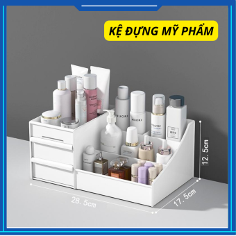 Kệ Đựng Mỹ Phẩm, Đồ Trang Điểm 3 Tầng Nhiều Ngăn - Kệ Nhựa Đa Năng - Khay Để Đồ, Dụng Cụ Học Tập,...