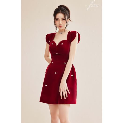 Đầm Dạ Hội Tay Cánh Tiên Đen Đính Đá Sang Trọng Farrah Dress - Đầm Quỳnh  Anh Luxury Fashion