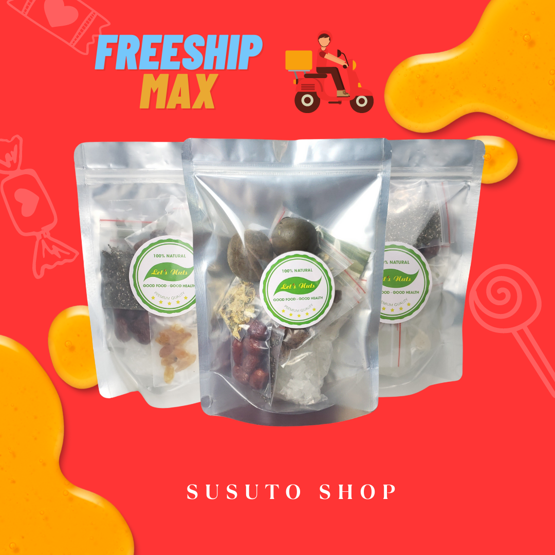 Set nguyên liệu nấu chè sâm bổ lượng, chè dưỡng nhan, sâm bí đao giải nhiệt (nấu được 20-25 ly chè) giúp thanh lọc cơ thể.