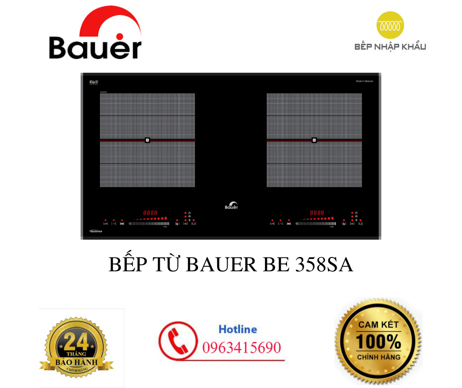 BẾP TỪ BAUER BE 358SA TẶNG HÚT MÙI CAO CẤP Hàng nhập khẩu malaysia