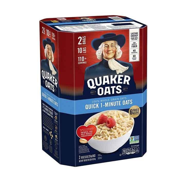 Yến mạch Quaker Oats Cán Vỡ Thùng 4.52 kg Hàng chuẩn mỹ - Thơm ngon