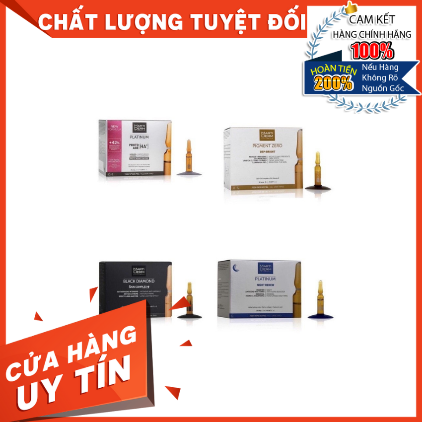 HÀNG CÔNG TY - Ampoule Dưỡng Sáng Chuyên Sâu Đều Màu Da, Giảm Đốm Sắc Tố, Mờ Sắc Tố - MartiDerm Pigment Zero DSP Bright Ampoule