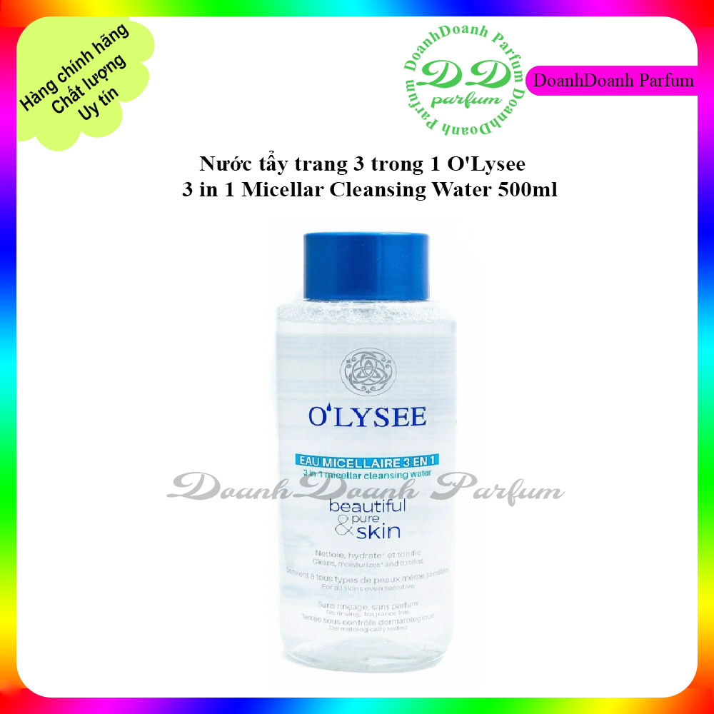 Nước tẩy trang 3 trong 1 O'Lysee 3 in 1 Micellar Cleansing Water 500ml