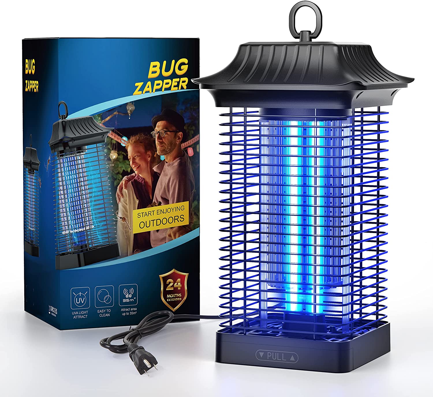 4000V Mosquito Bug Zapper Metal Mesh Outdoor Rainproof Insect Killer Mosquito Trap Lamp for Home, Garden,Yard ราคา 1,199 บาท*ส่งฟรี