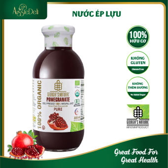 Nước Ép Lựu Hữu Cơ - Nước ép Lựu Tự Nhiên Tăng Cường Vitamin C Georgia's Natural - Organic Pure Pomegranate Juice - 300Ml