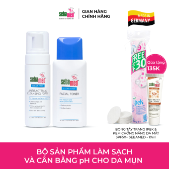 Bộ sản phẩm làm sạch và cân bằng pH cho da mụn Sebamed