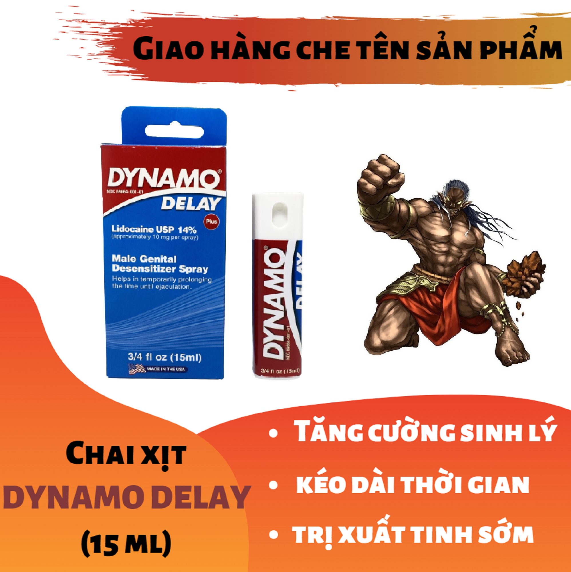 Chai xịt dynamo delay plus usa cao cấp nam - hàng chính hãng