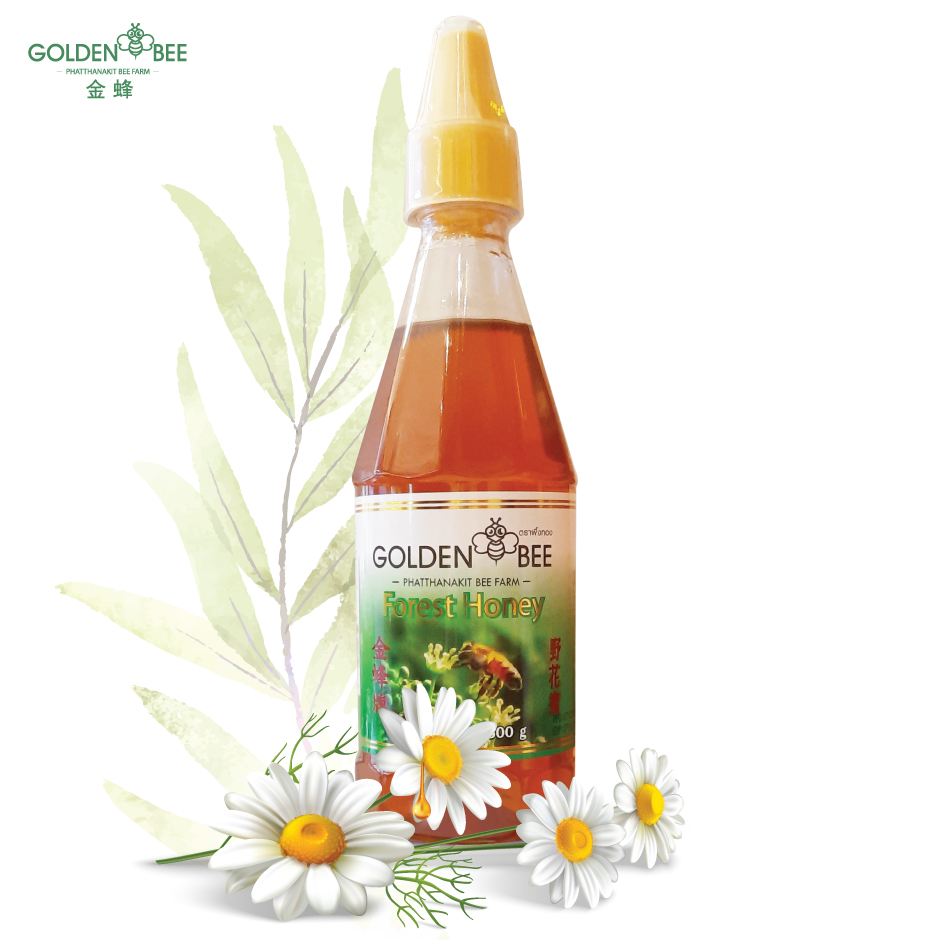 Wildflower Honey 600g. Forest Honey, Convenient Bottle to Use, 100% Authentic Natural Product, Golden Bee Brand, Directly from Bee Farms in Chiang Mai. ราคา 204 บาท*ส่งฟรี