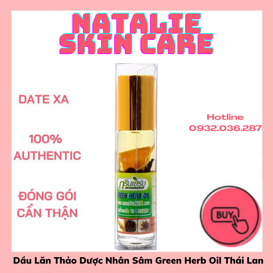 Dầu lăn thảo dược nhân sâm green herb oil thái lan