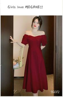 ĐẦM BẸT VAI 2 KIỂU SIÊU XINH QUYẾN RŨ, VÁY CHỮ A, ĐẦM ĐẸP VÁY XINH TÔN DÁNG, ĐẦM NỮ ĐẸP VÁY XINH MẪU MỚI