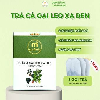 Trà Cà Gai Leo Xạ Đen giải độc gan ngừa ung thư hộp 60 túi lọc thương hiệu Quà 3 Miền
