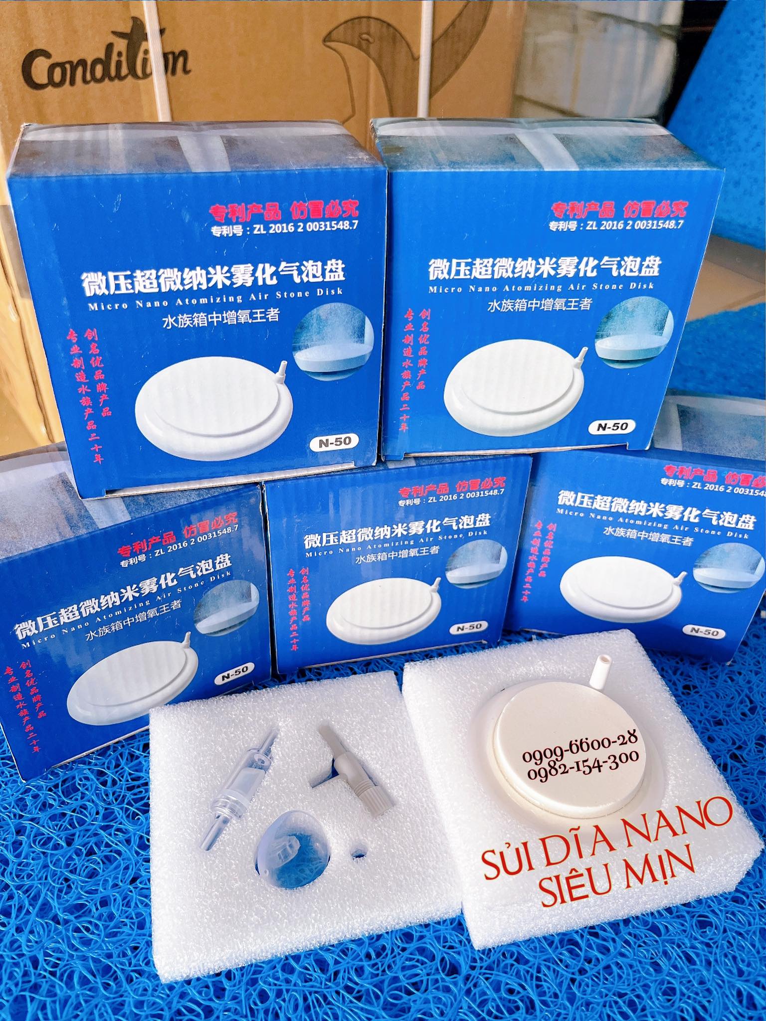 Sủi dĩa siêu mịn nano N50 , tạo oxy trong nước thích hợp cho mọi loai bể cá
