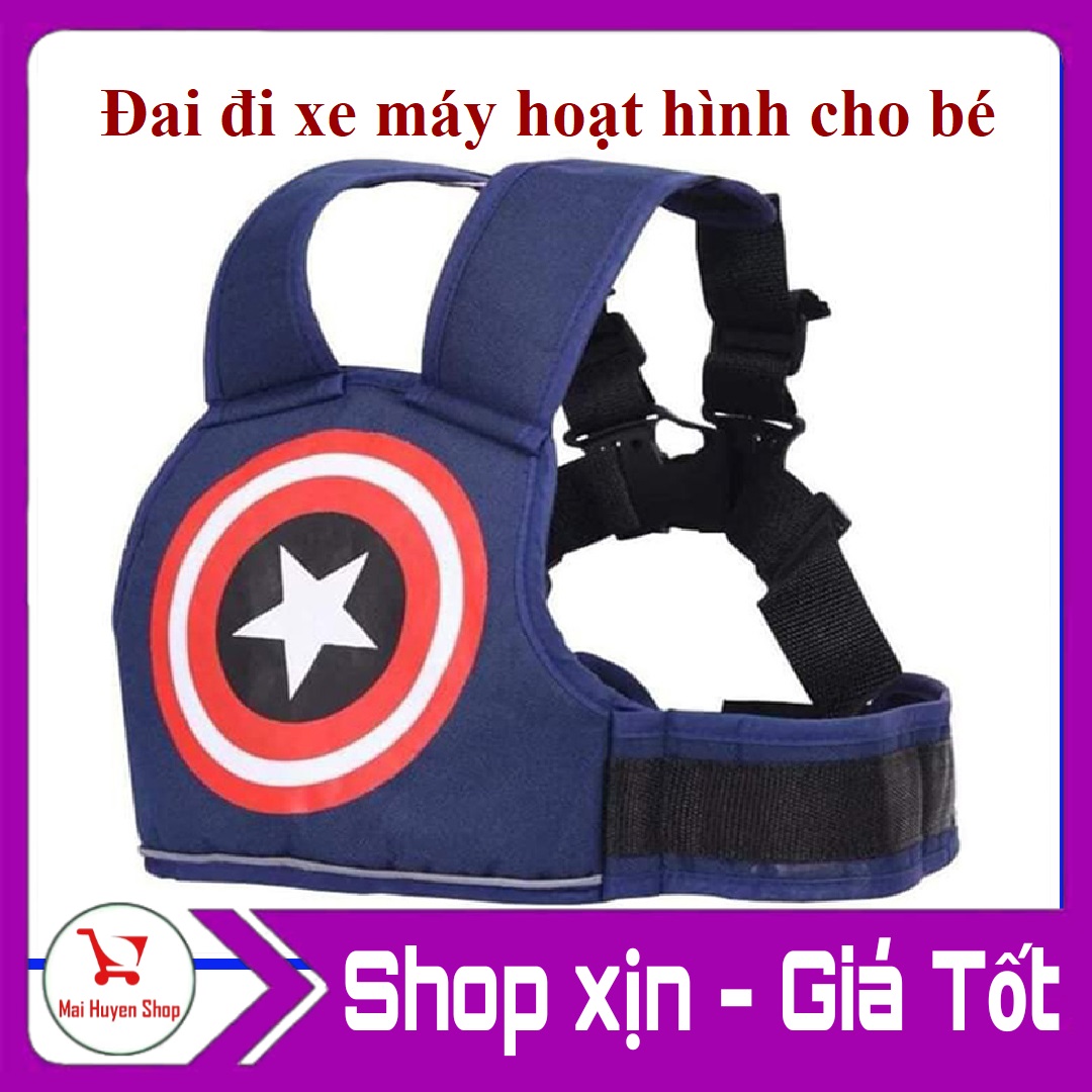 Đai đi xe máy cho Bé dạng balo an toàn Hoạt Hình