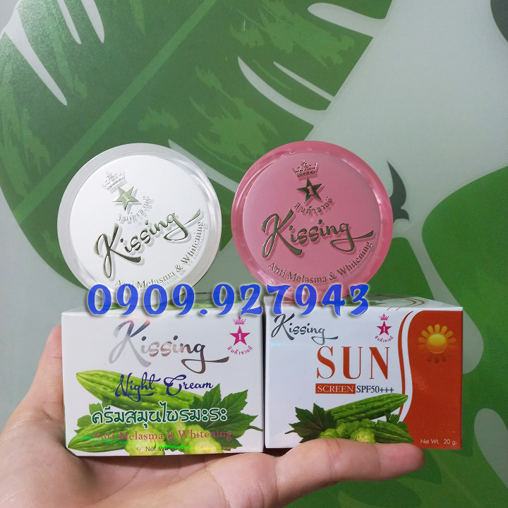 Combo 2 hủ kem hổ trợ nám ngày đêm kissing khổ qua thái lan