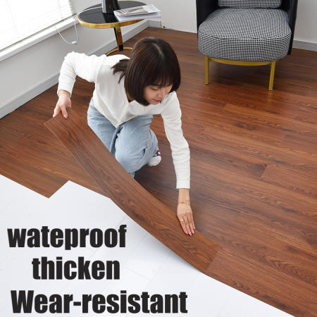 Vinyl Self-Adhesive Floor Tiles: Waterproof Wooden Design, 2mm Thick