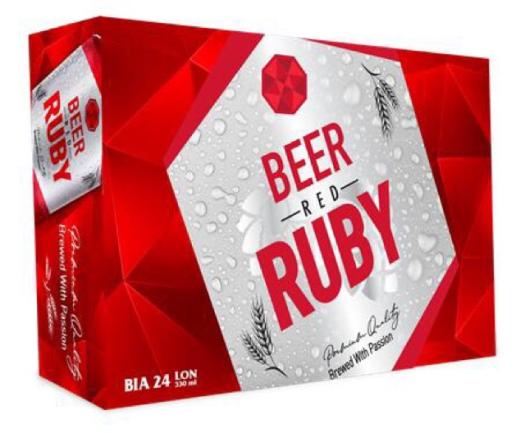 THÙNG BIA RED RUBY 24 LON X 330ML BẬT RUBY ĐỎ TRÚNG NGỌC ĐỎ RUBY SẢNG KHOÁI TẠI NHÀ