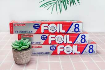 Màng nhôm bọc thực phẩm Foil Nhật Bản - Giấy bạc nướng 25cm x 8m