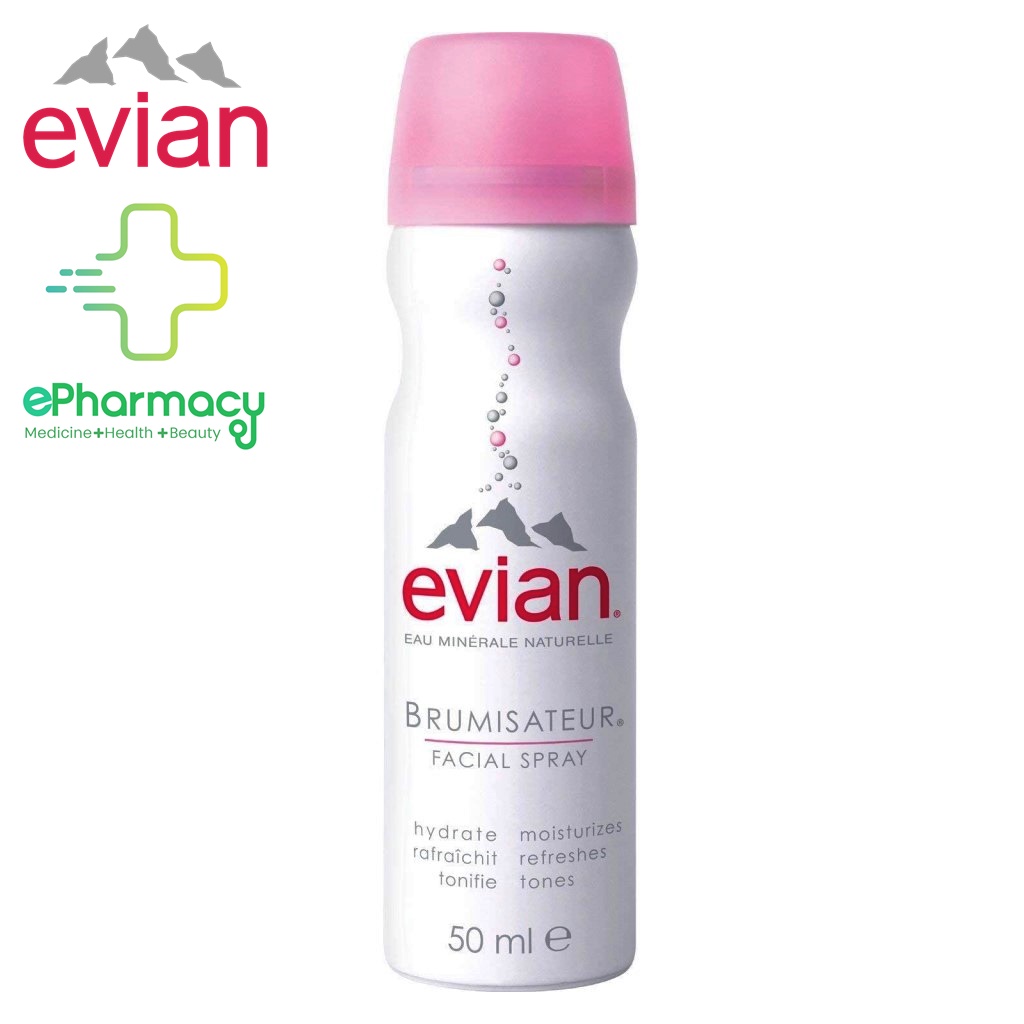 Xịt Khoáng Evian Spray Brumisateur Natural Mineral Water cung cấp ẩm và làm dịu da