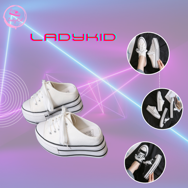 Giày lười nữ ,giày lười thể thao đế độn phong cách hàn quốc ladykid 68767