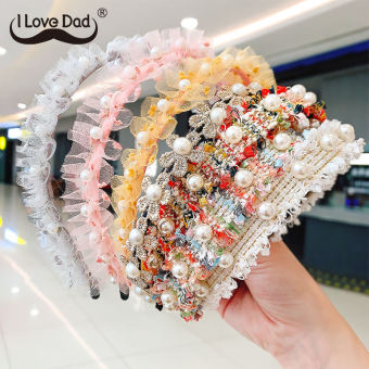 Bờm Tóc Đơn Giản Đầy Màu Sắc Cho Bé Gái Với Băng Đô Ngọc Trai Băng Đô Cô Dâu Màu Trắng Băng Đô Bờm Tóc