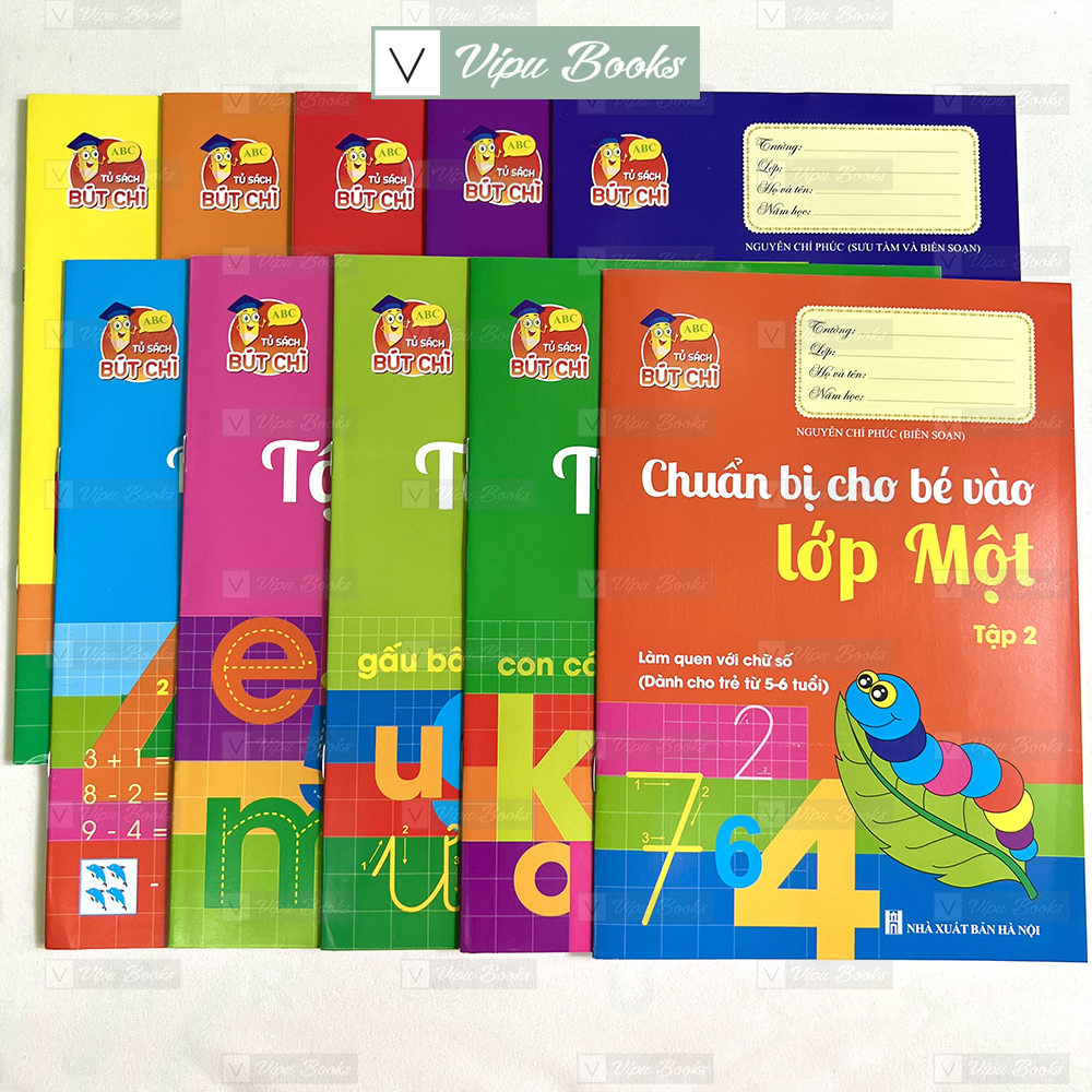 Sách - Bộ 10 Cuốn Hành Trang Cho Bé Chuẩn Bị Vào Lớp 1 (Kèm 2 Bút Chì, Gọt, Gôm)