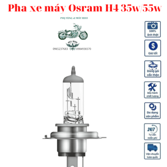 Osram Bóng đèn pha OSRAM H4 12V 35W, 60/55W P43  Xe máy.