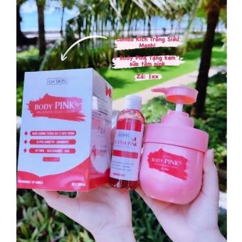 Kem dưỡng thể sáng da toàn thân Body Pink trắng hồng tự nhiên 300gr [Tặng kèm sữa tắm 100ml] – LQ081