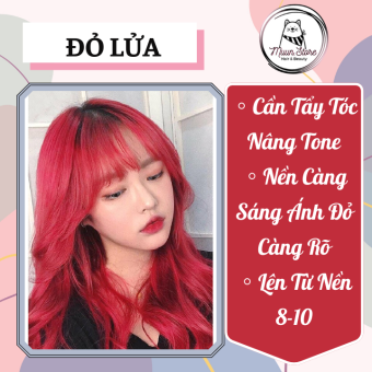 Thuốc Nhuộm Tóc Màu Đỏ Lửa [Tặng Kèm Oxy + Chụp Tóc + Găng Tay] - Muun.Store