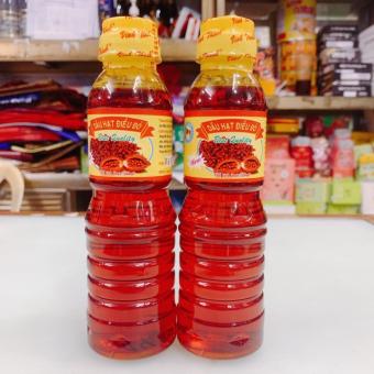Combo 2 chai Dầu hạt điều đỏ loại ngon thượng hạng chai 250ml, Dùng nấu bánh canh, bún bò huế, bún riêu, cari, bò kho hay chiên, xào, nướng, quay các loại thịt... Màu sắc tươi đẹp, mùi vị thơm ngon Hàng đảm bảo chất lượng