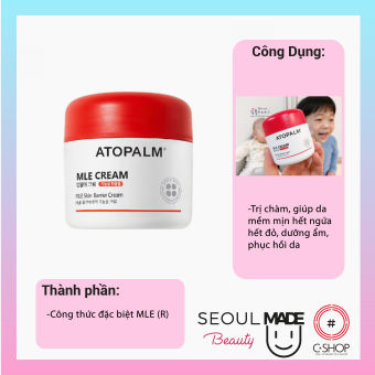 Kem Dưỡng Da hỗ trợ giảm Chàm Và Dưỡng Ẩm Cho Em Bé Atopalm Mle Cream