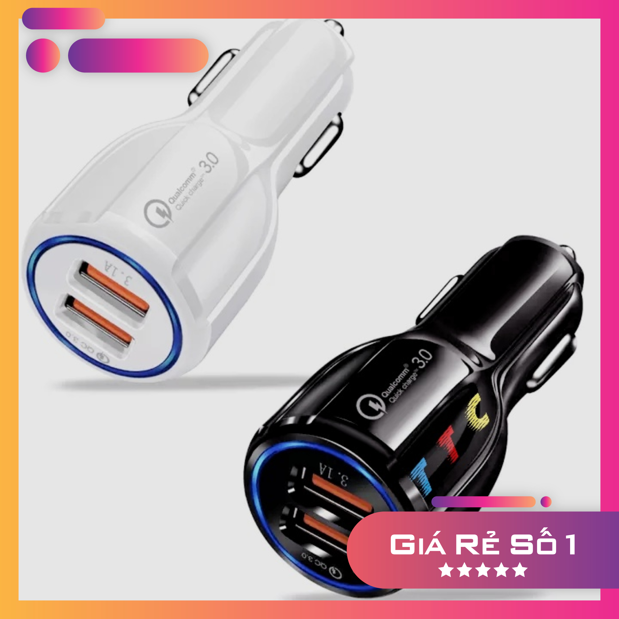 Tẩu sạc xe hơi , xe máy sạc nhanh 3.1a 2 cổng usbtẩu sạc oto 2 cổng usb có sạc nhanh 3.1 tau sac xe hoi xe may