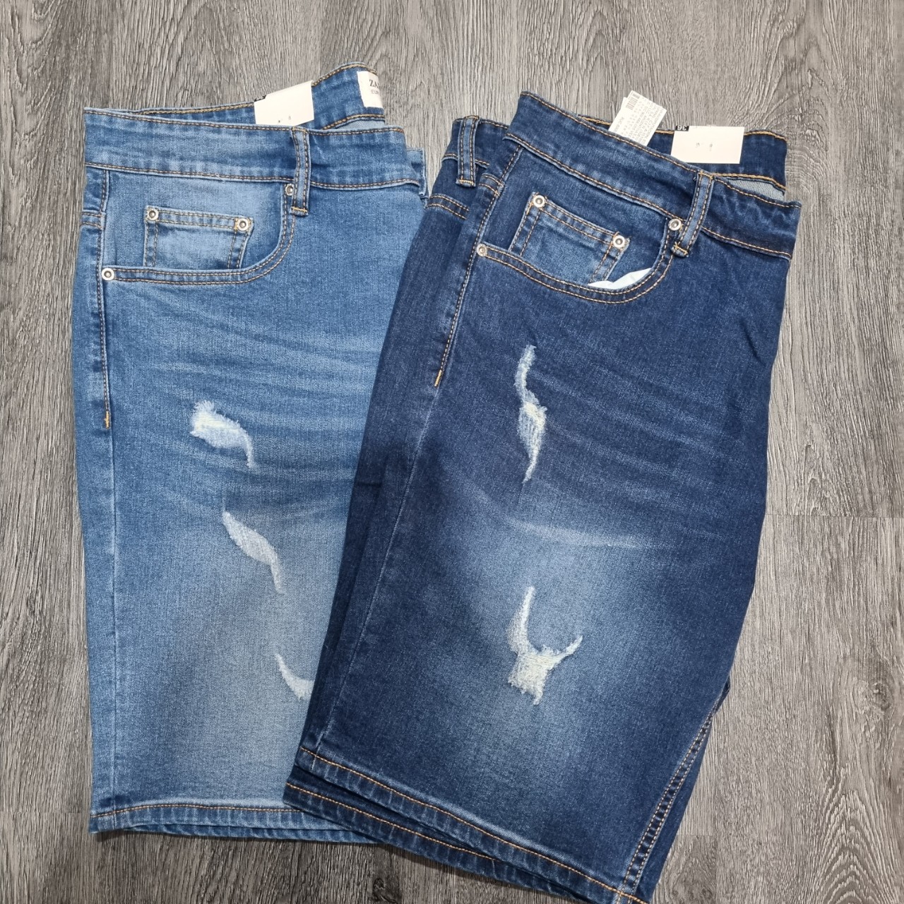 [HCM]Quần Short jean nam tông xanh rách Big size thời trang